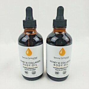 2X Beauty Untouched SJ Creations Body Oil Honey & Collagen 4oz each